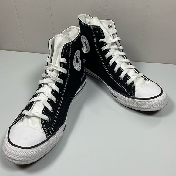Chuck Taylor High Top Converse Zodiac Horoscope Cancer  8 M 10 W Shoes Black - Picture 8 of 9